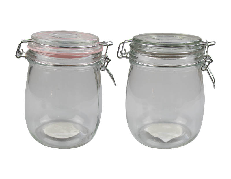 Cooke&Miller Glass Jar w/Clip Top Lid 770ml Div.Farger