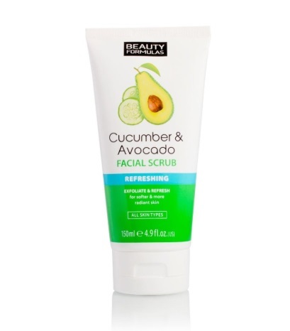 Beauty Formulas Cucumber&Avocado Facial Scrub 150ml