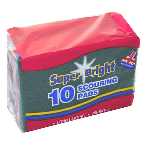 Super Bright Scouring Pads Color 10pk