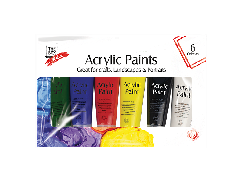 The Box Acrilic Paints 75ml 6pk