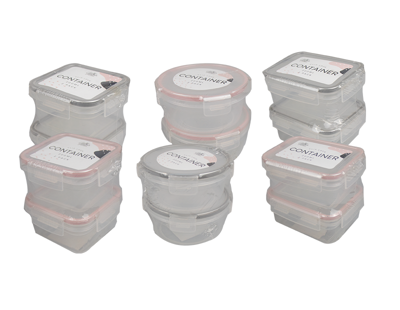 Cooke&Miller Clip Lock Container 2pk Div.Typer