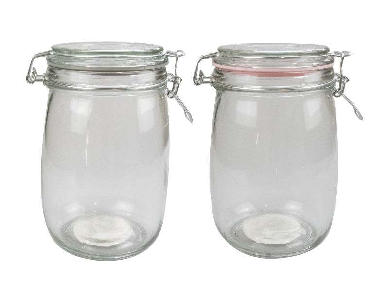 Cooke&Miller Glass Jar w/Clip Top Lid 1L Div.Farger