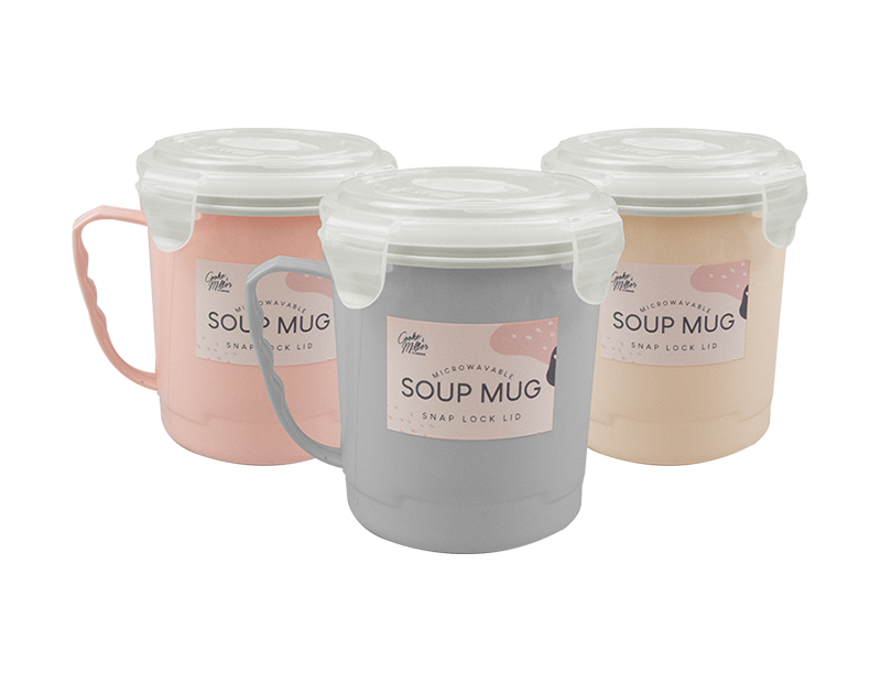 Cooke&Miller Microwave Soup Mug 650ml Div.Farger