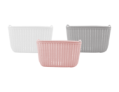 StoreSmart Woven Effect Plastic Basket 32x17x24cm Div.Farger