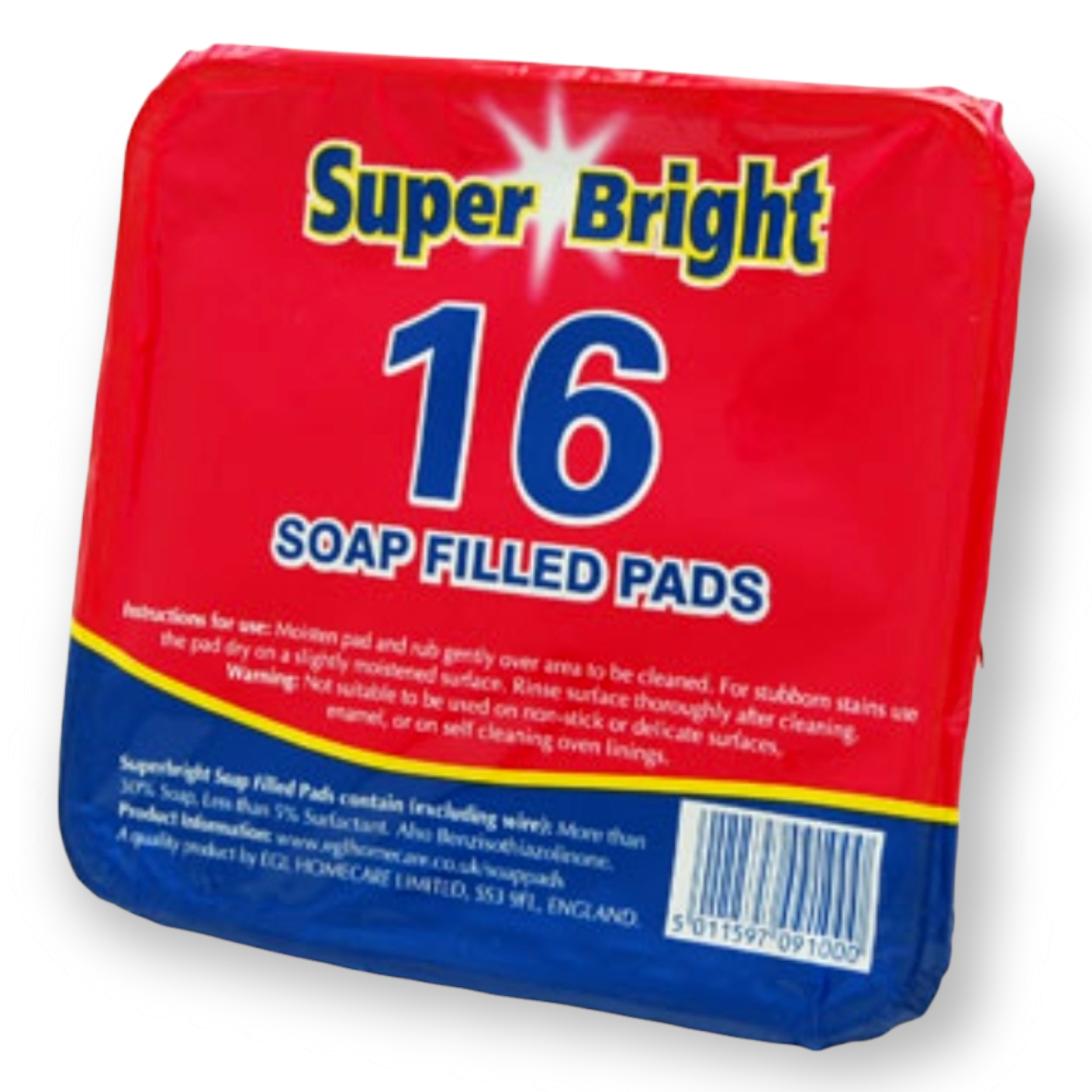 Super Bright Soap Filled Pads 16pk