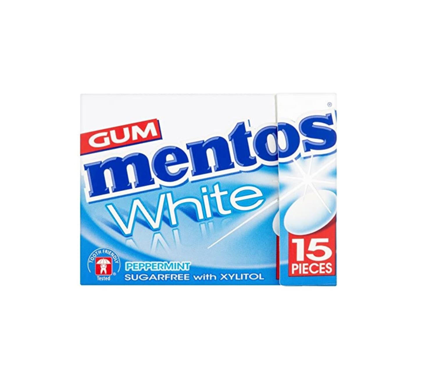 Mentos White Peppermint Gum 22,5g