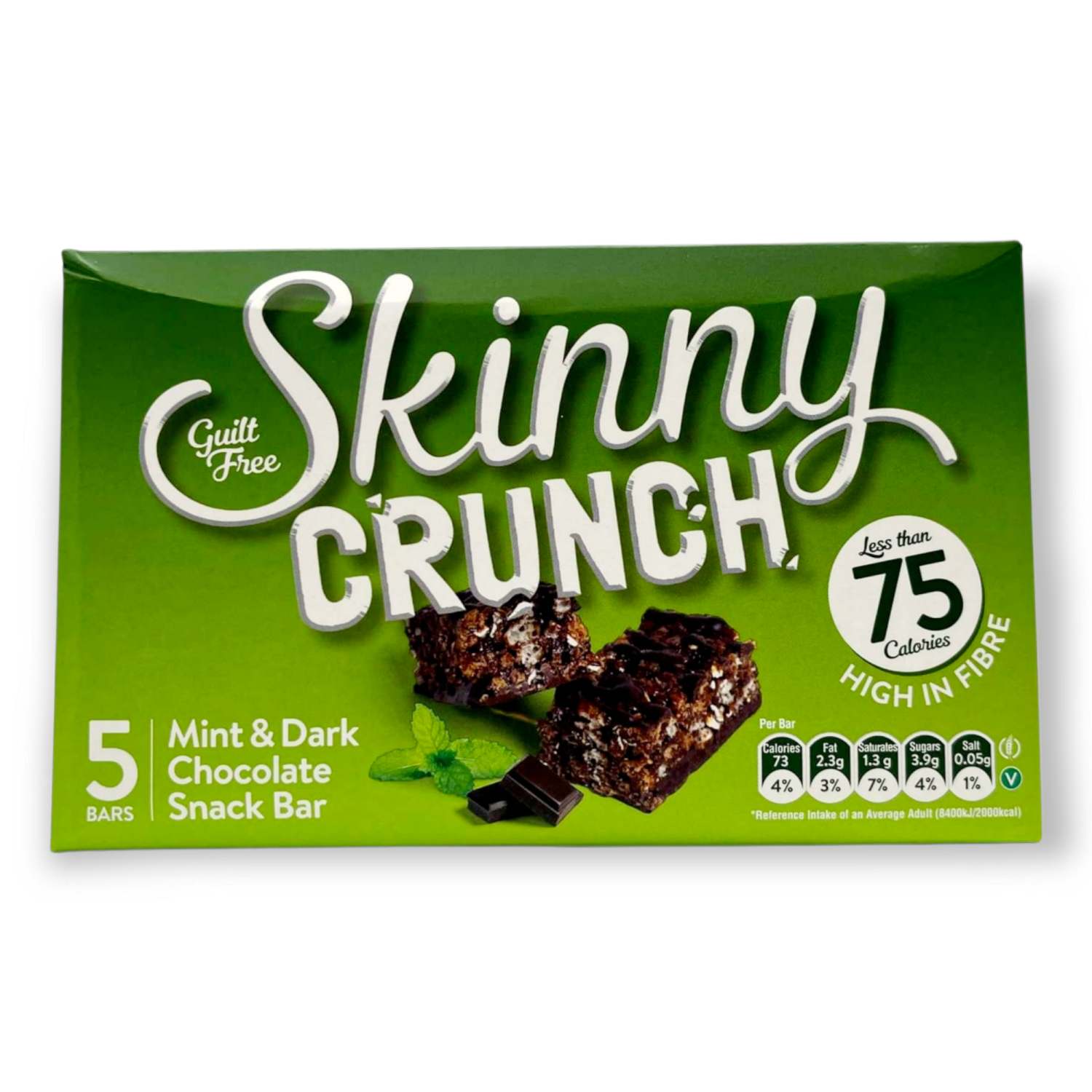 Skinny Crunch Mint&Dark Chocolate Snack Bar 5x20g