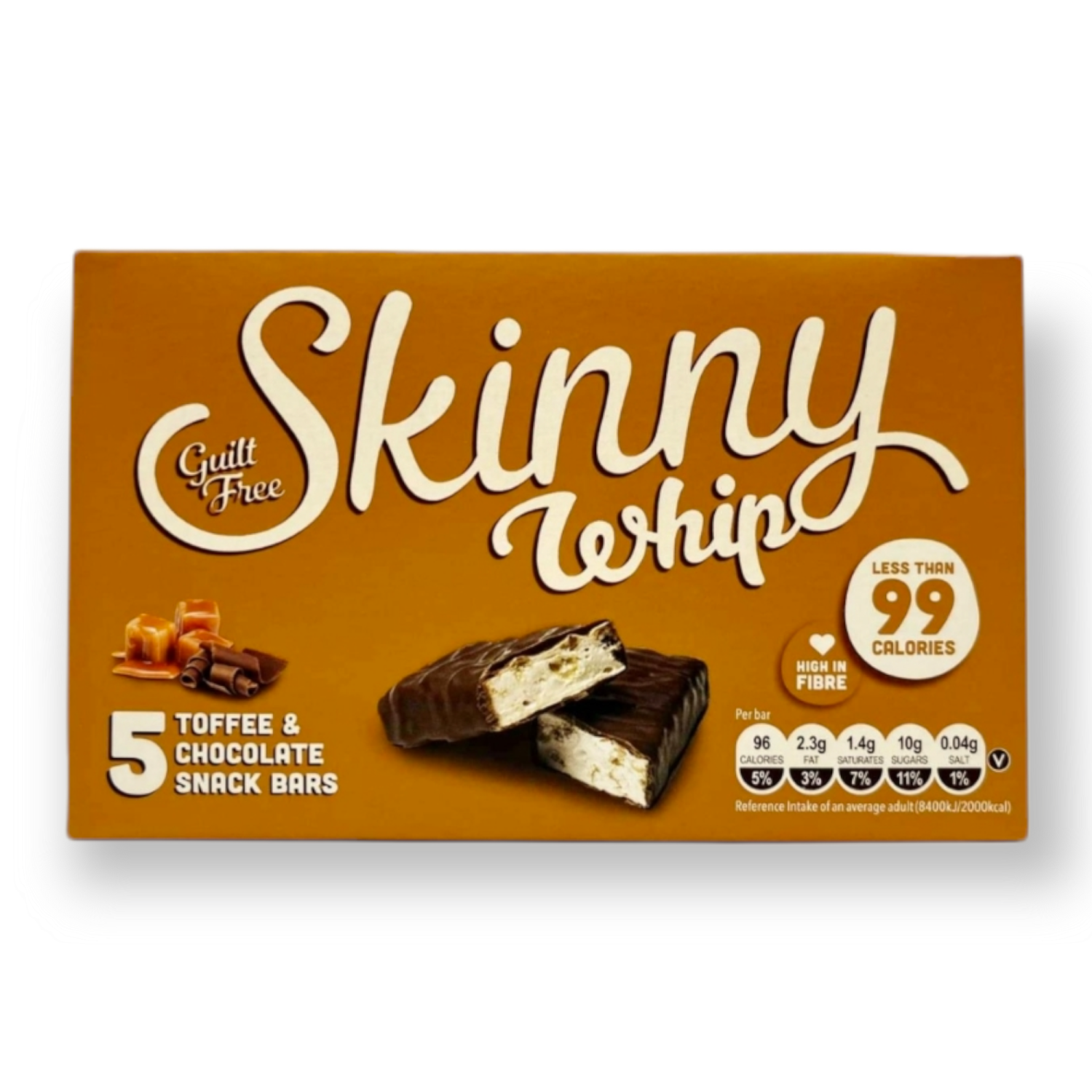 Skinny Whip Toffee&Chocolate Snack Bar 5x25g