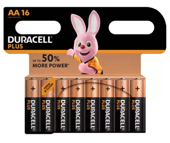 Duracell Plus AA Batterier 16pk