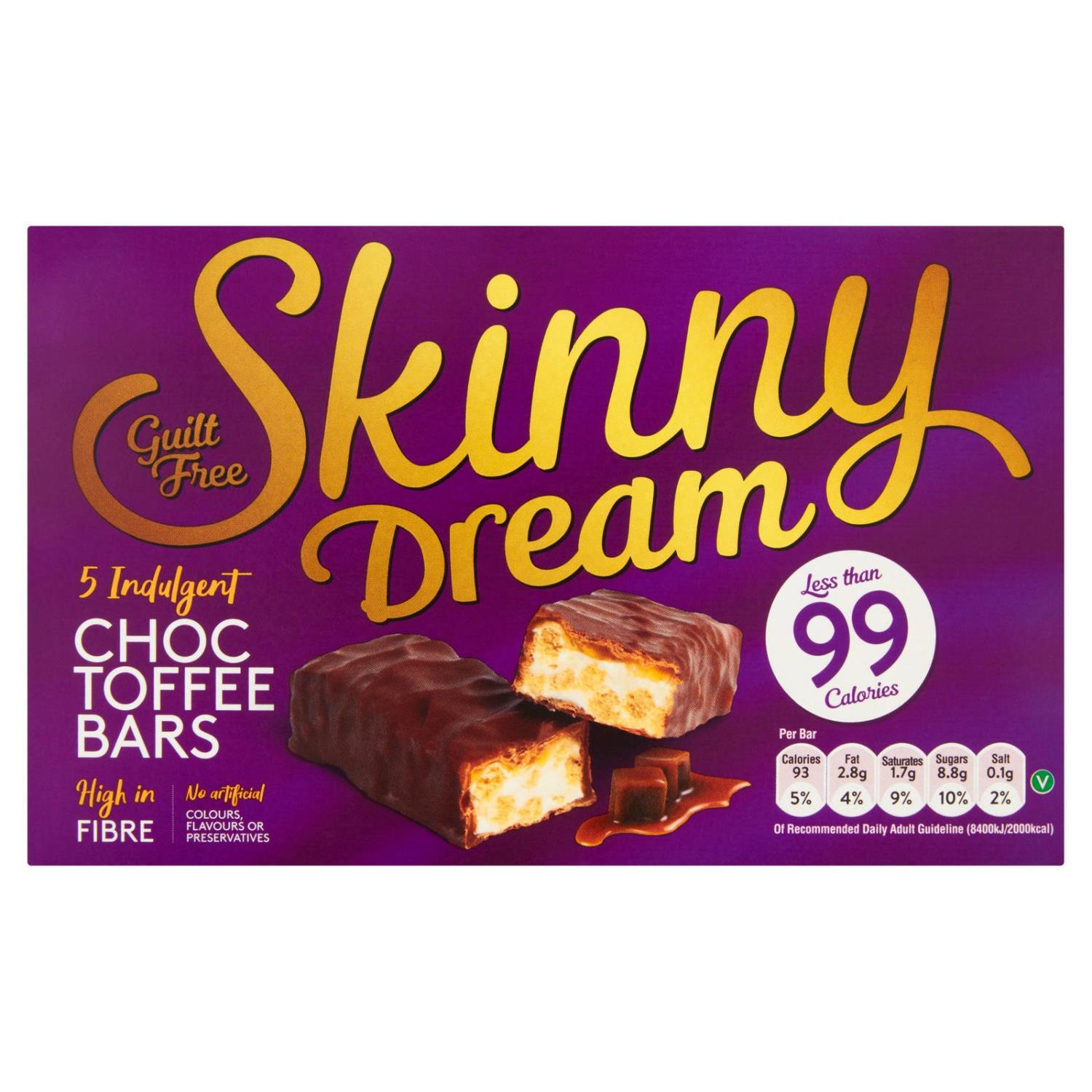 Skinny Dream Chocolate Toffee 5x25g