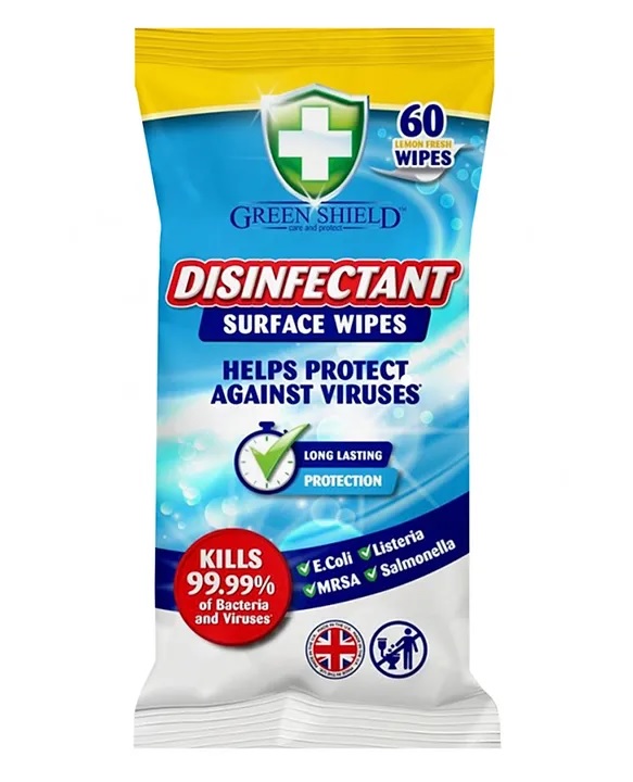 GreenShield Anti-Bacterial Surface Wipes 60stk