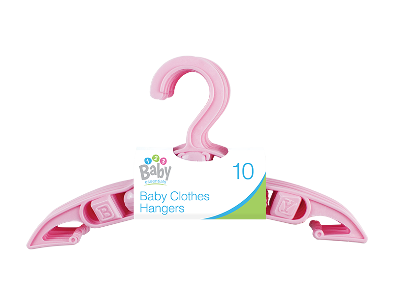 123Baby Clothes Hengers Pink 10pk