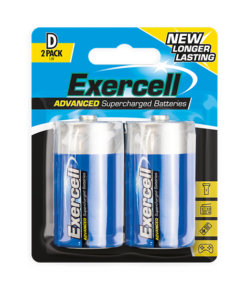 Exercell Extra Heavy Duty D Batteries 2pk