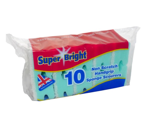 Super Bright Non Scratch Sponge 10pk