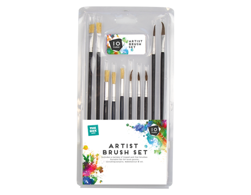 The Box Artist Paint Brush Set 10pk