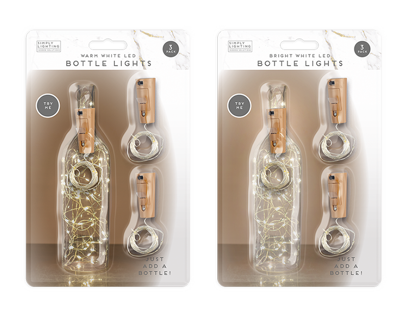 Simply Lighting Bottle Top String Lights 3pk Div.Typer