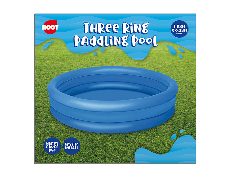 Hoot Three Ring Paddling Pool 1,83x33cm