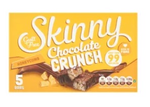 Skinny Crunch Honeycomb Chocolate Bar 5x22g