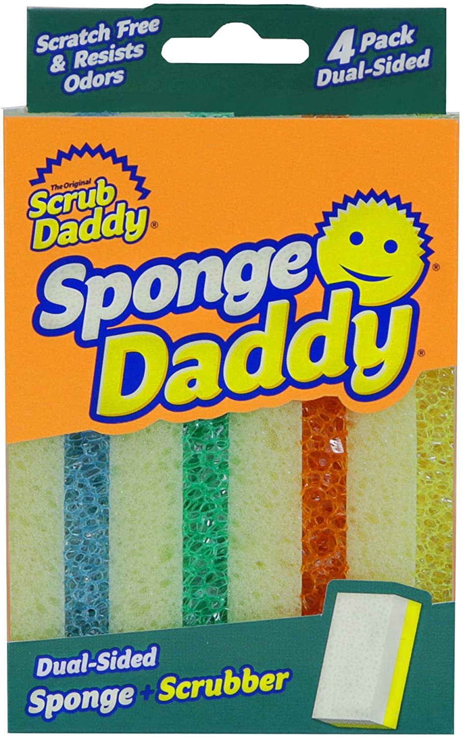 Scrub Daddy Sponge Daddy Dual Sided 4pk