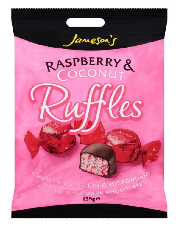 Jameson's Ruffles Raspberry & Coconut 135g