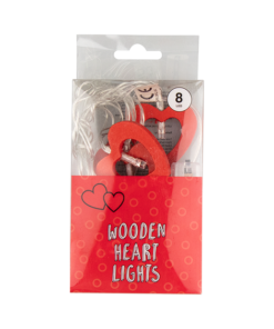 Valentines Day Wooden Heart Micro Lights 8LED