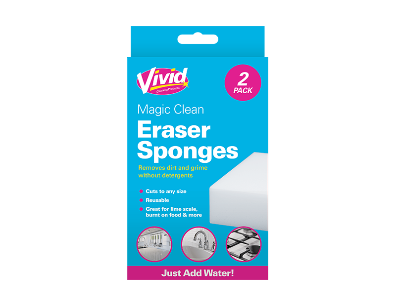 Vivid Magic Clean Eraser Sponges 2pk