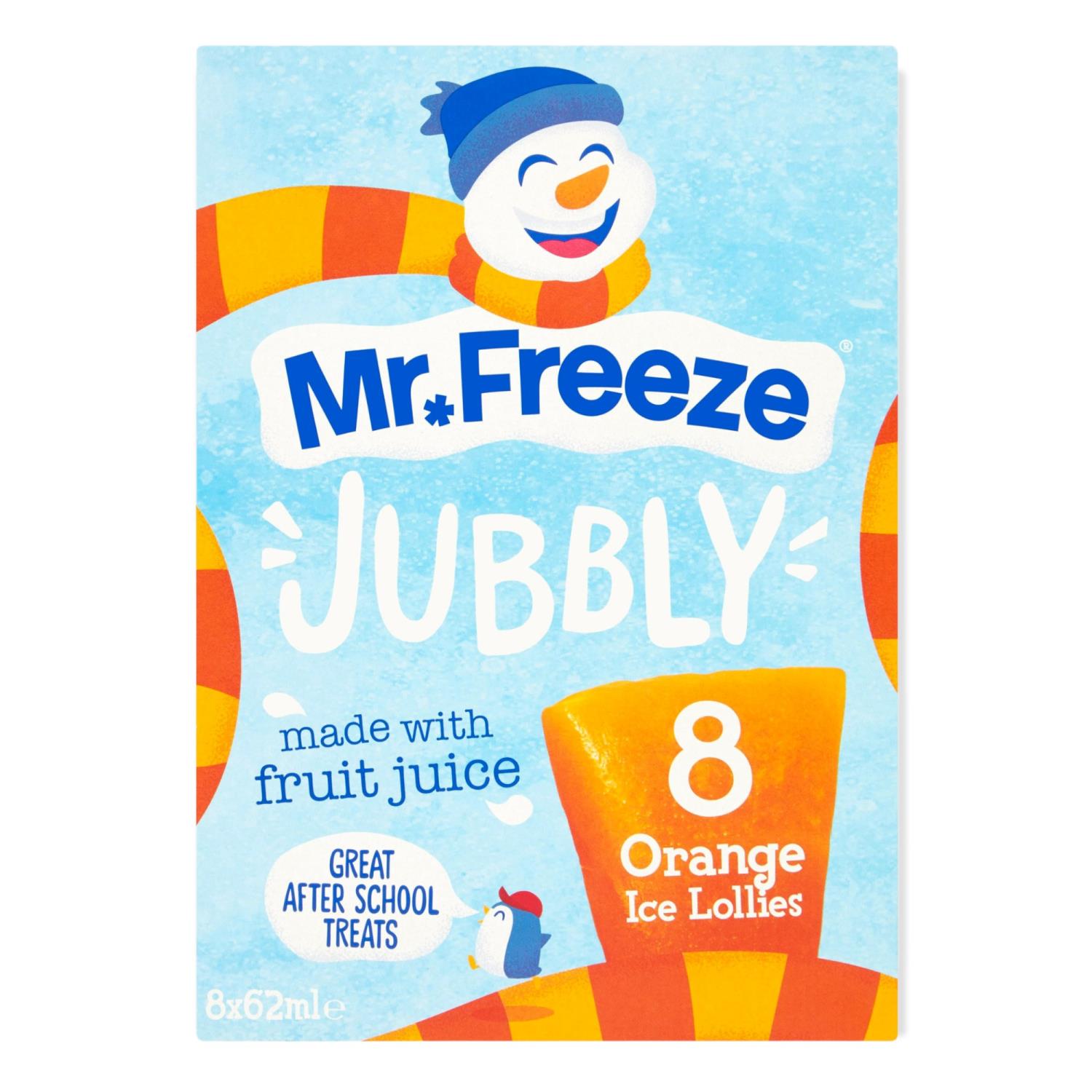 Mr.Freeze Jubbly Orange Ice Lollies 8pk