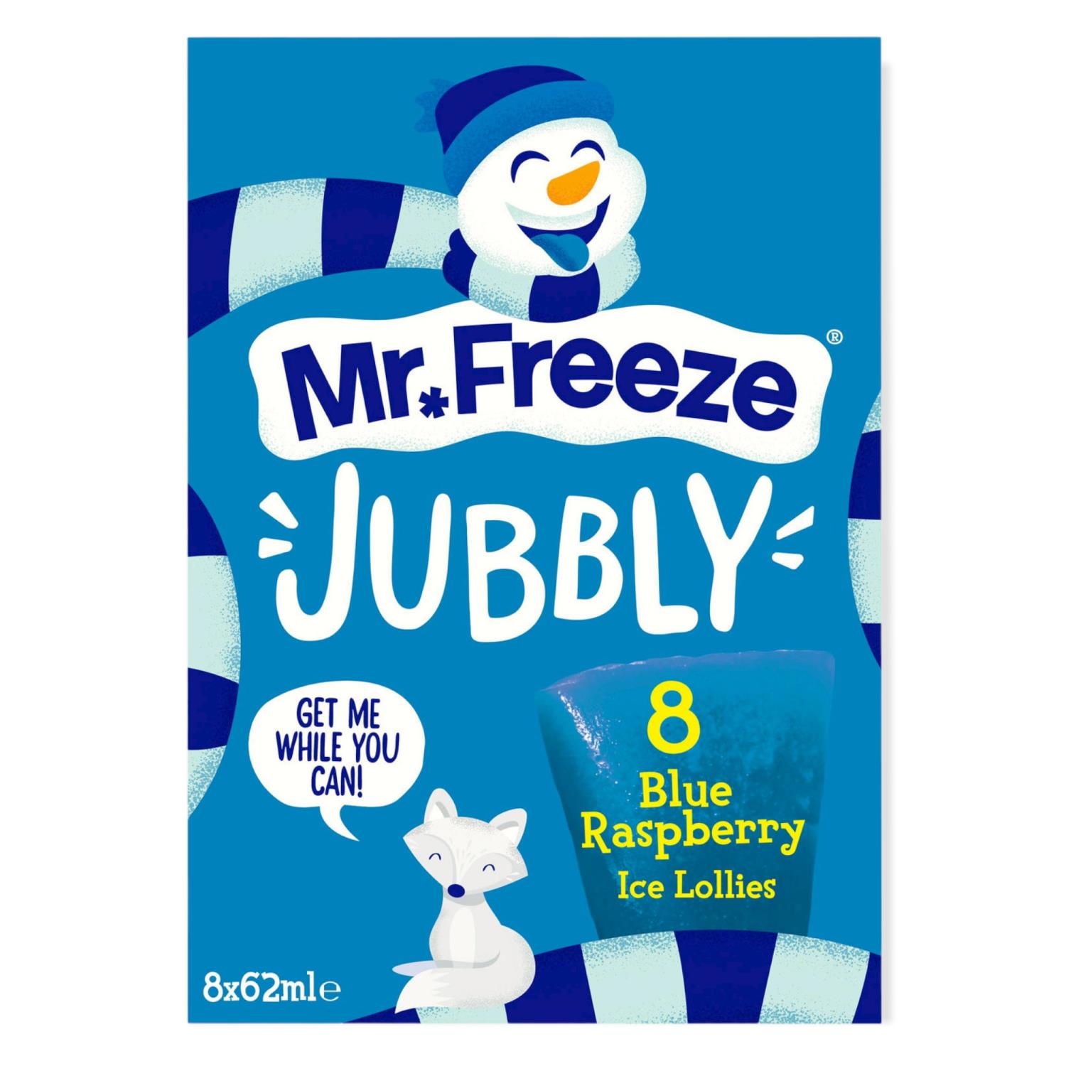 Mr.Freeze Jubbly Blue Ice Lollies 8pk