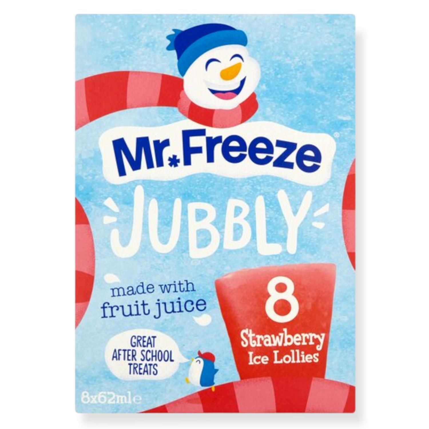 Mr.Freeze Jubbly Strawberry Ice Lollies 8pk