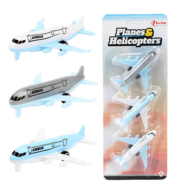 Planes & Helicopters Airbus 3pk