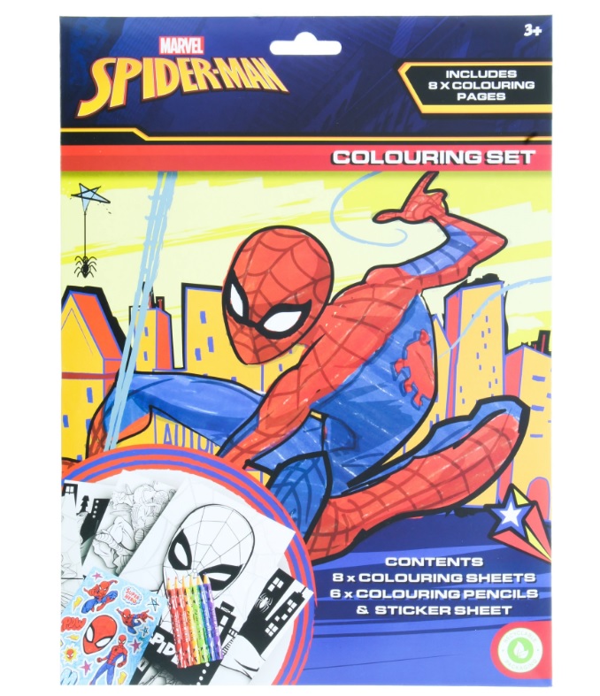 Spiderman Colouring Set