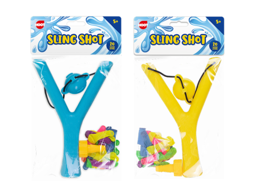 HOOT Sling Shot & 20 Water Balloons Div.Farger