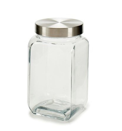 Vivalto Square Glasskrukke m/Lokk 1L