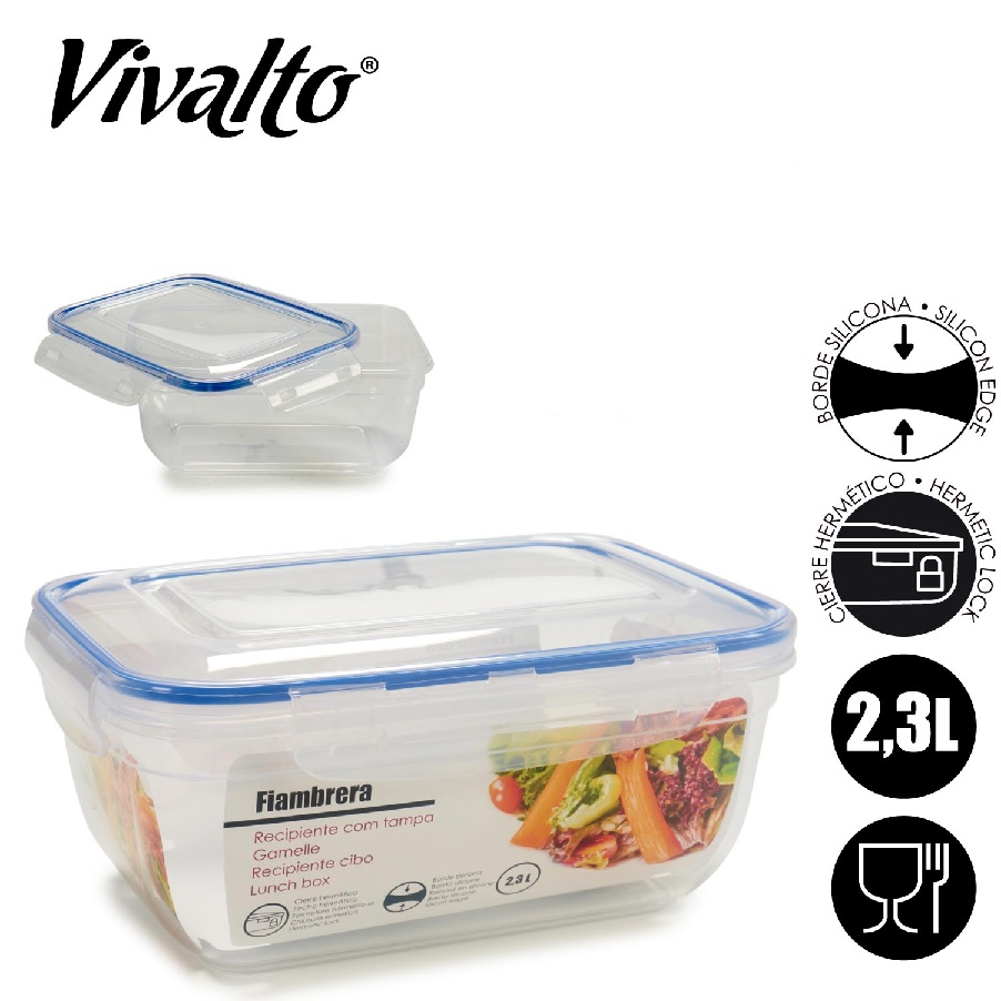 Vivalto Matoppbevarings Boks m/Klipslokk 2,3L