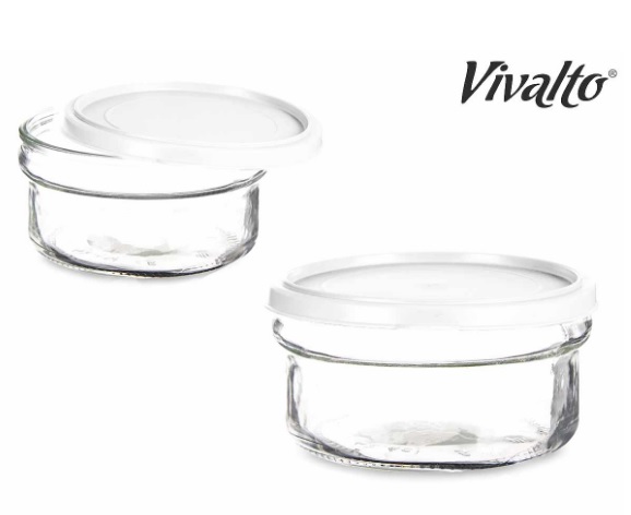 Vivalto Glasskrukke m/lokk Hvit 415ml