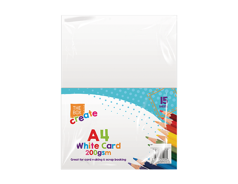 The Box A4 White Card 15pk