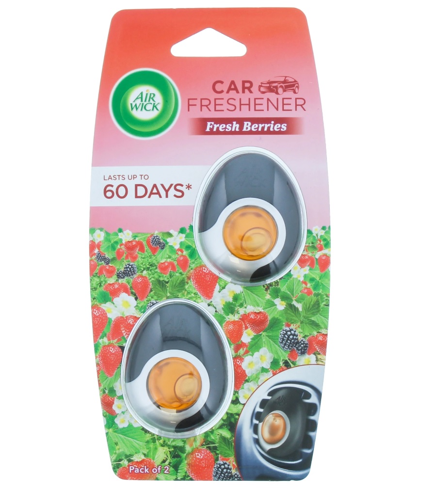 Air Wick Fresh Berries Car Freshener Clip-On 2pk