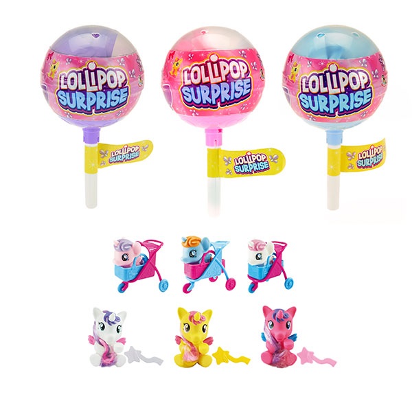 Lollipop Surprise Unicorn Ø10cm Div.Typer