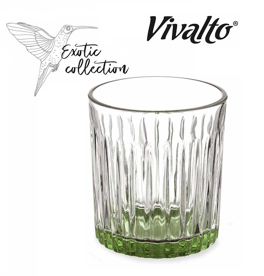 Vivalto Exotic Green Whiskey Glass 330ml