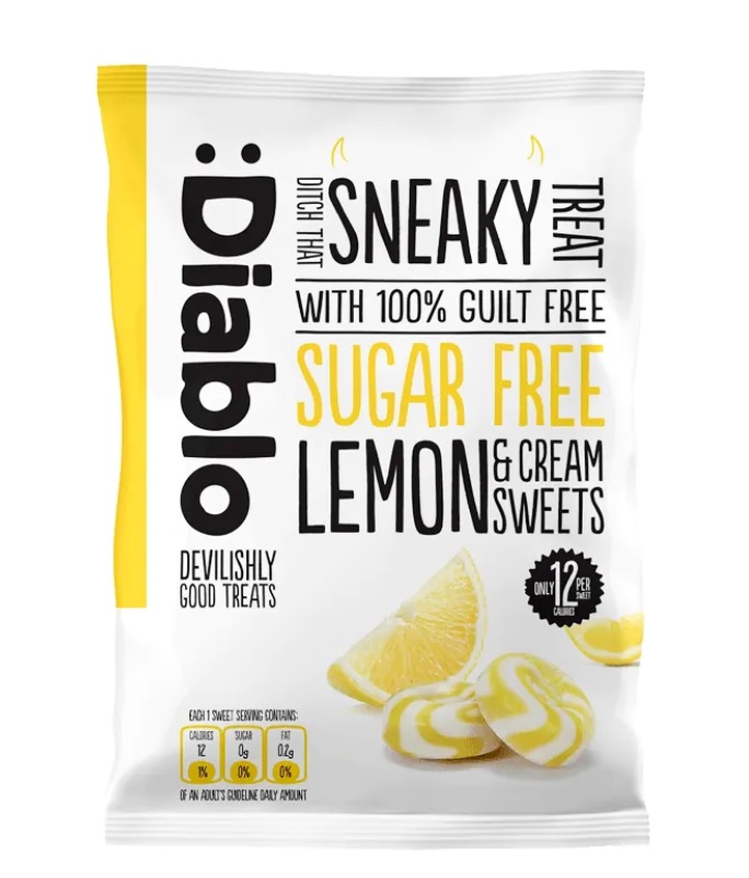 Diablo Sukkerfri Lemon&Cream Sweets 75g