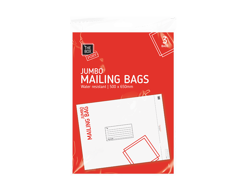 The Box Jumbo Mailing Bags 3pk