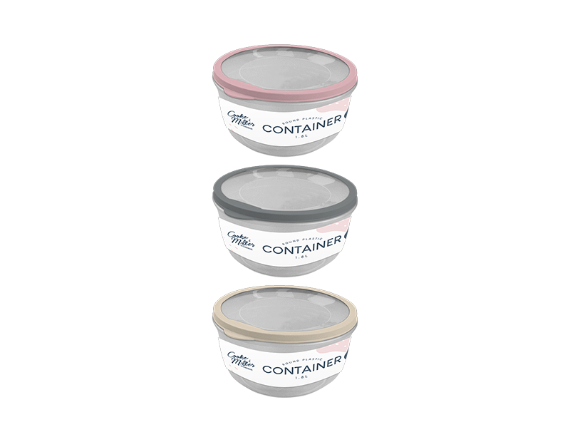 Cooke&Miller Plastic Container 1,8L Div.Farger