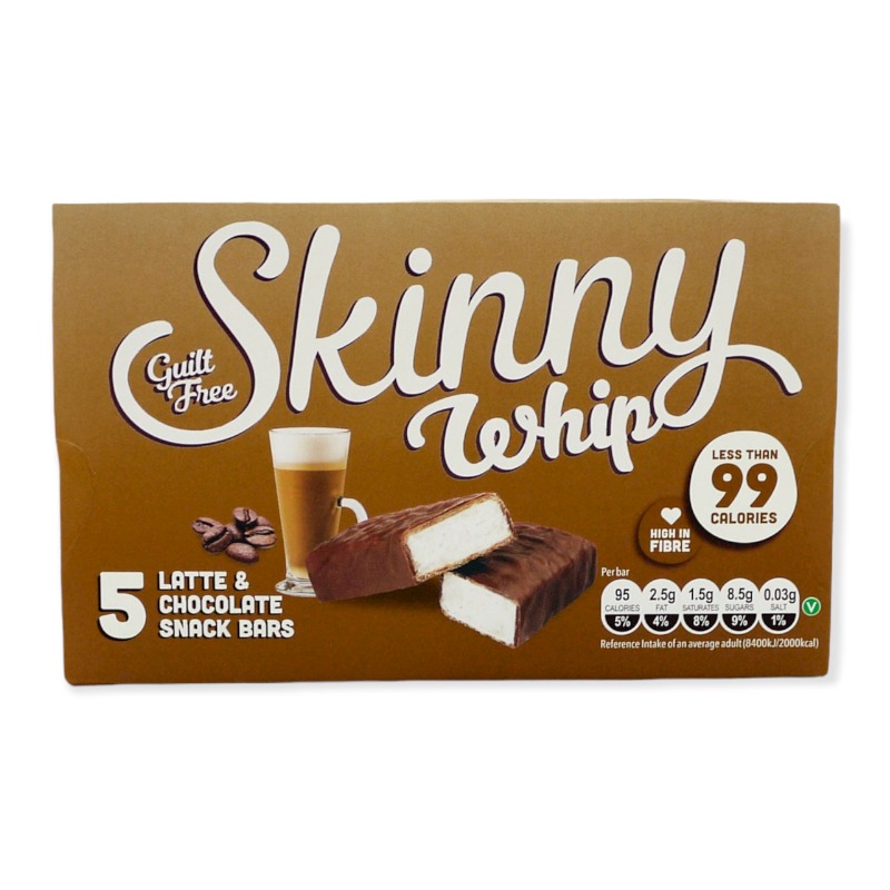 Skinny Whip Latte & Chocolate Snack Bar 5x25g