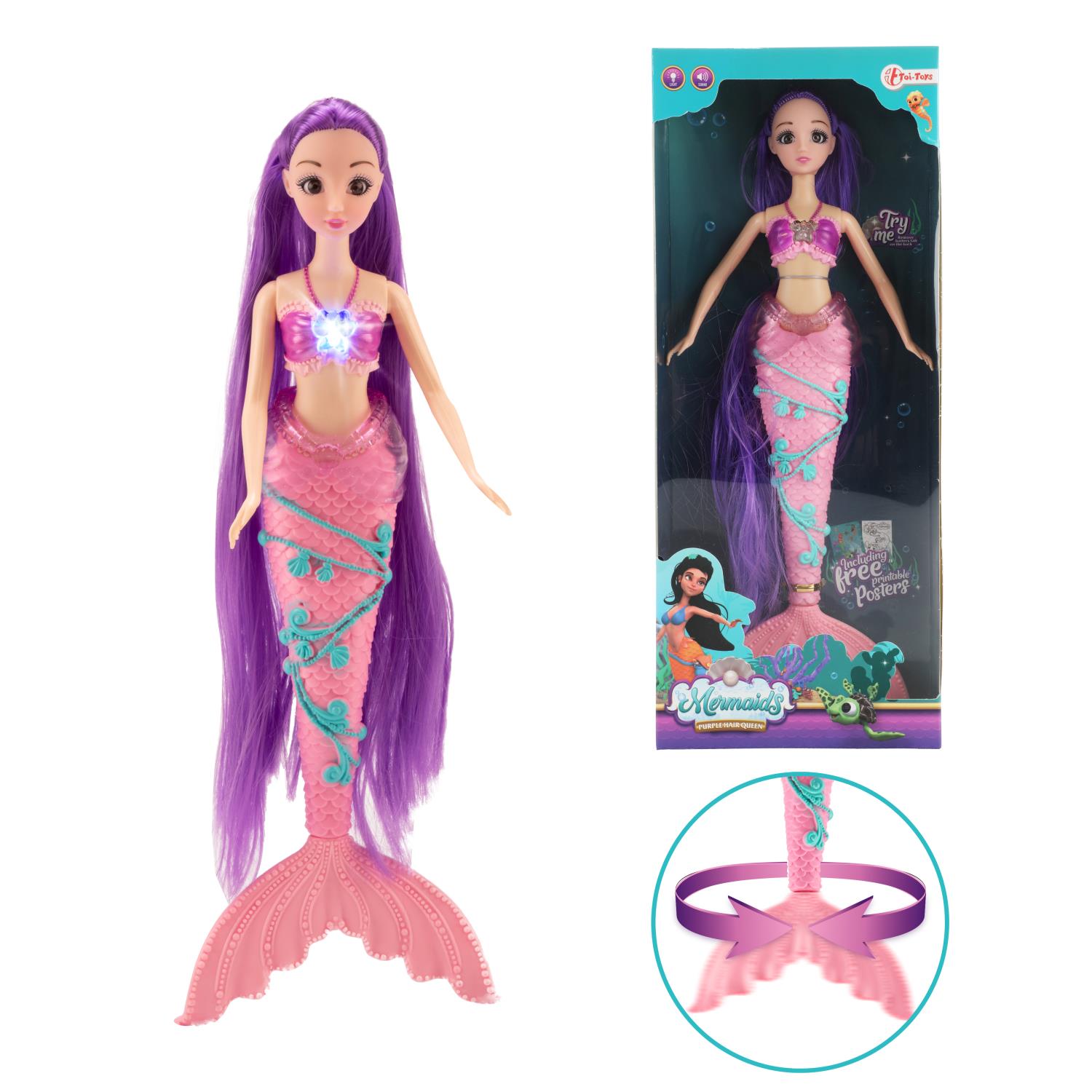 Mermaid Teenage Doll w/Long Hair