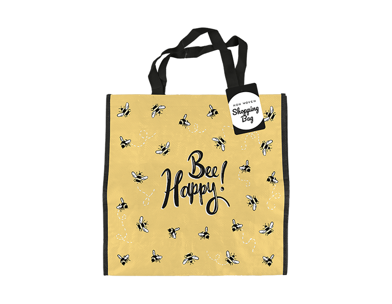 House&Home Bee Happy Shopping Bag 45x40x14cm