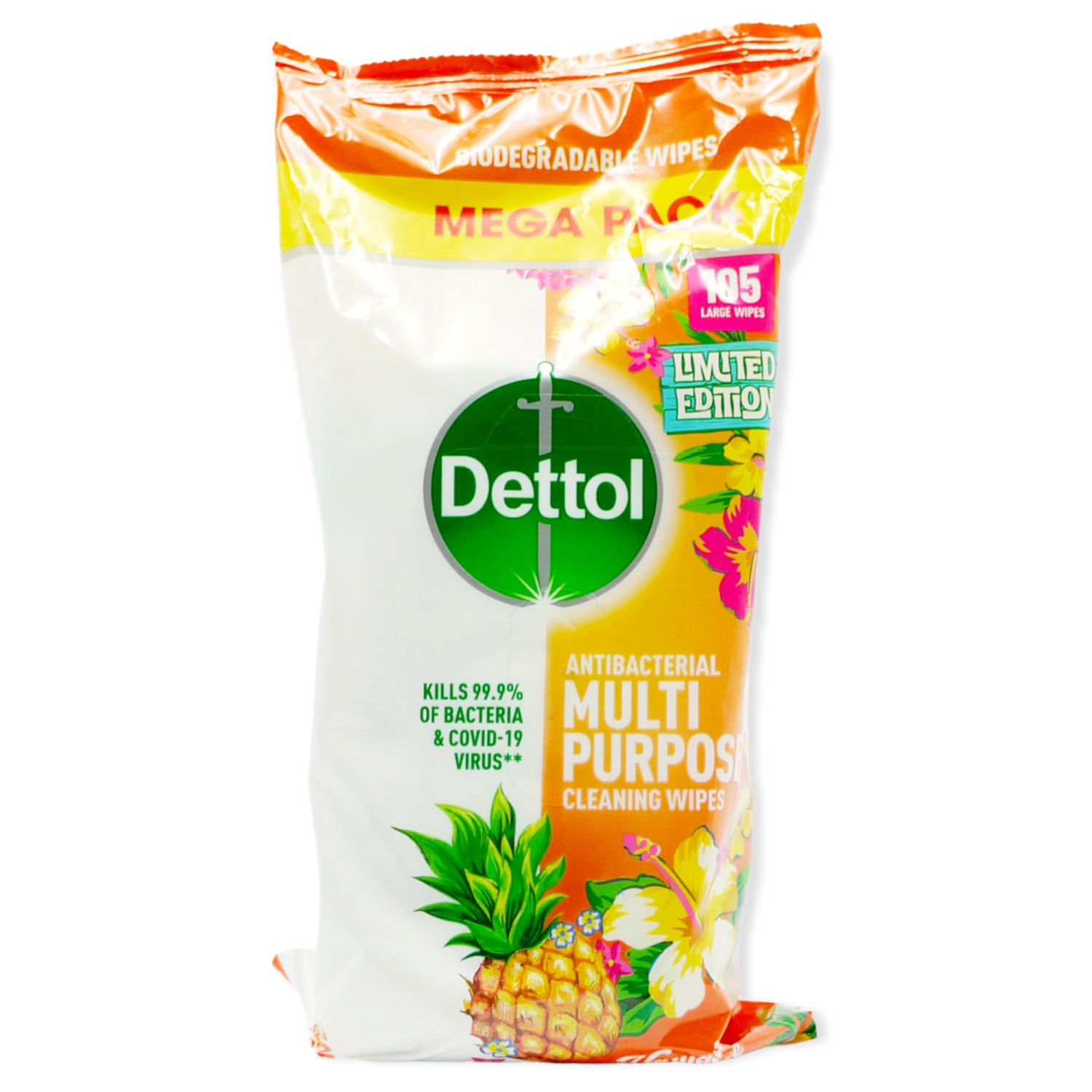Dettol Tropical Anti Bacterial Multi Purpose Surface Wipes 105stk