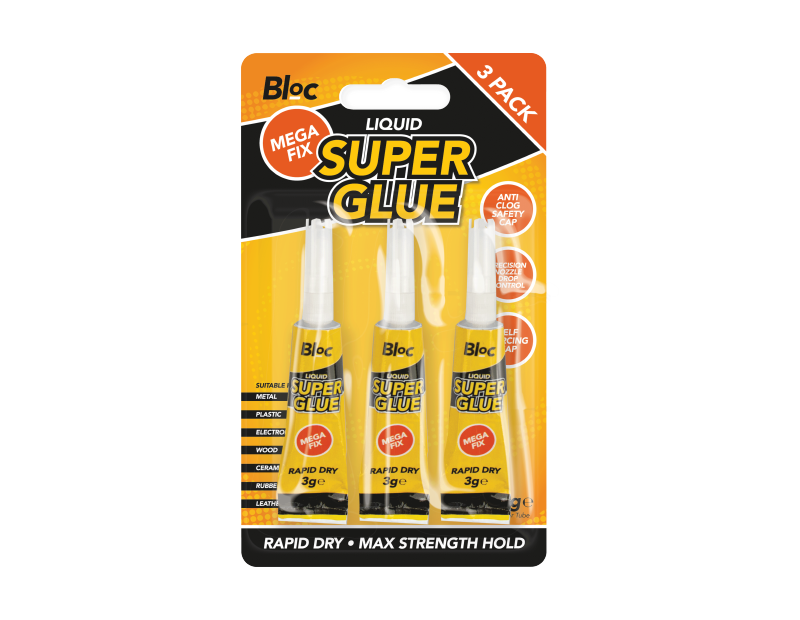 Bloc Super Glue 3g 3pk