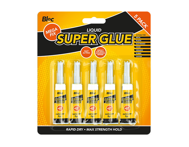 Bloc Super Glue 3g 5pk