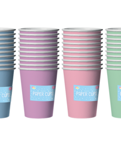 Pop Pastel Paper Cups 10pk Div.Farger