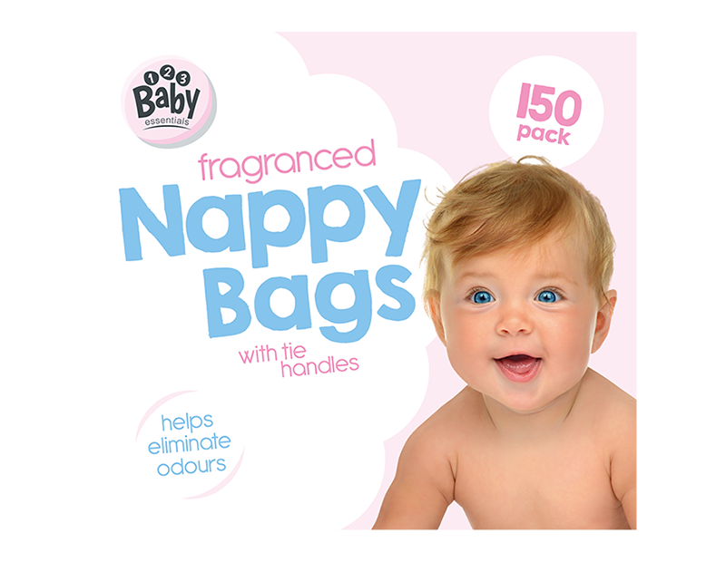 123Baby Fragranced Nappy Bags 150pk